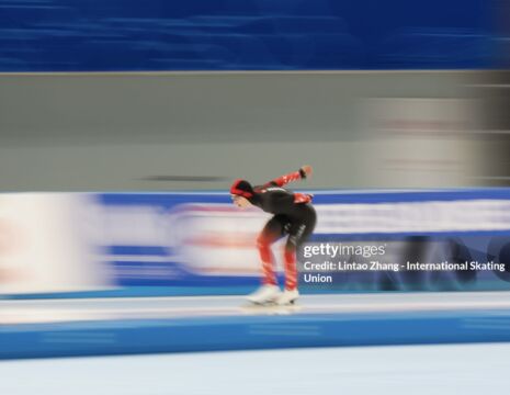 BEIJING, CHINA - NOVEMBER 19: Ramona H?rdi of Switzerland competes in the 3000m Women Division B race on day three of the ISU World Cup Speed Skating at the National Speed Skating Oval on November 19, 2023 in Beijing, China. (Photo by Lintao Zhang - International Skating Union/International Skating Union via Getty Images)